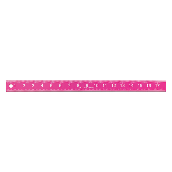 85661 AC - Regla - Acero Inoxidable - Rosa - 18 ""