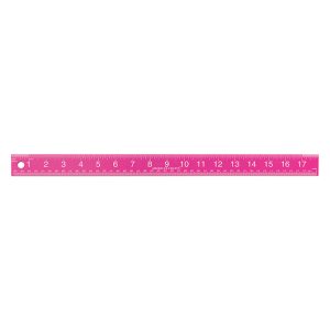 85661 AC - Regla - Acero Inoxidable - Rosa - 18 ""