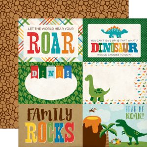 DF102004 - Echo Park - Dino Friends 4x6 Journaling Cards