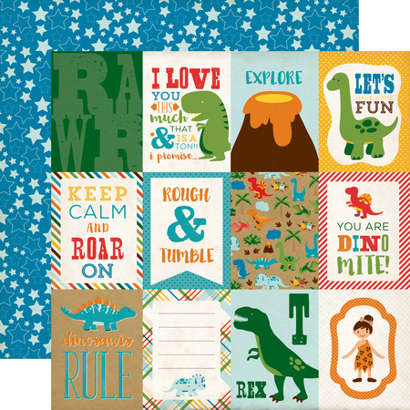 DF102008 - Echo park - Dino Friends 3x4 Journaling Cards