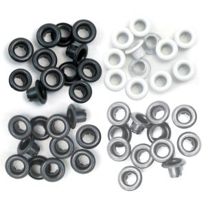 41582-4 WR - Gris - Eyelets grandes - 60 unidades