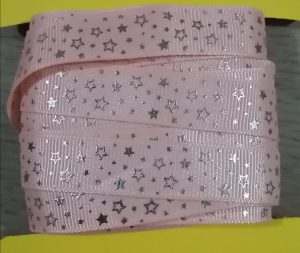 cpe-11 - Cinta Estrella Dorada Coral 1.5 cm - 10 yardas