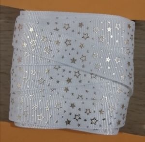 cpe-12 - Cinta Estrella Dorada Crema 1.5 cm - 10 yardas