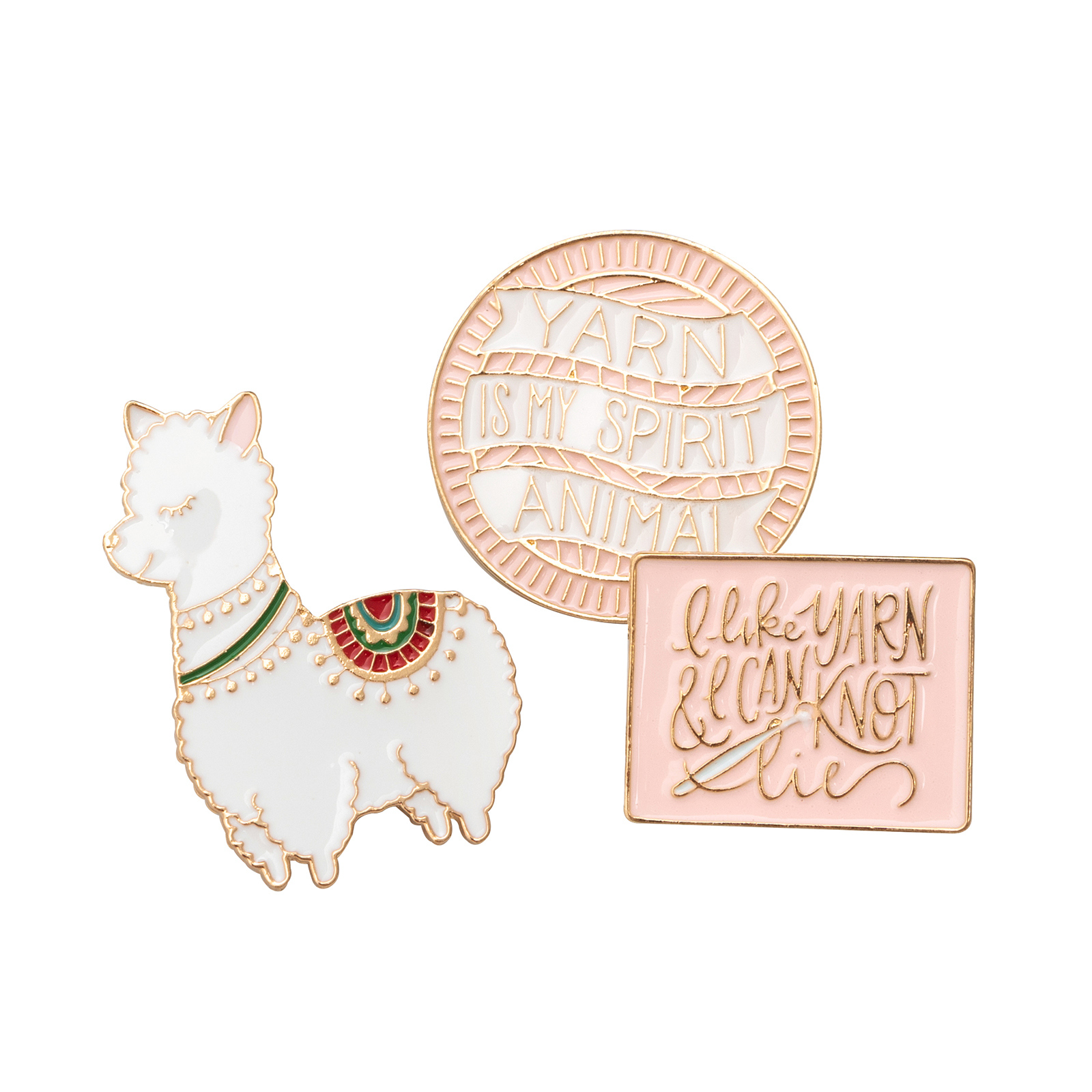 355867 - WR - Pin - Thn - Esmalte De Metal - Llama - Hoja De Oro (3 Piezas) - Imagen 2