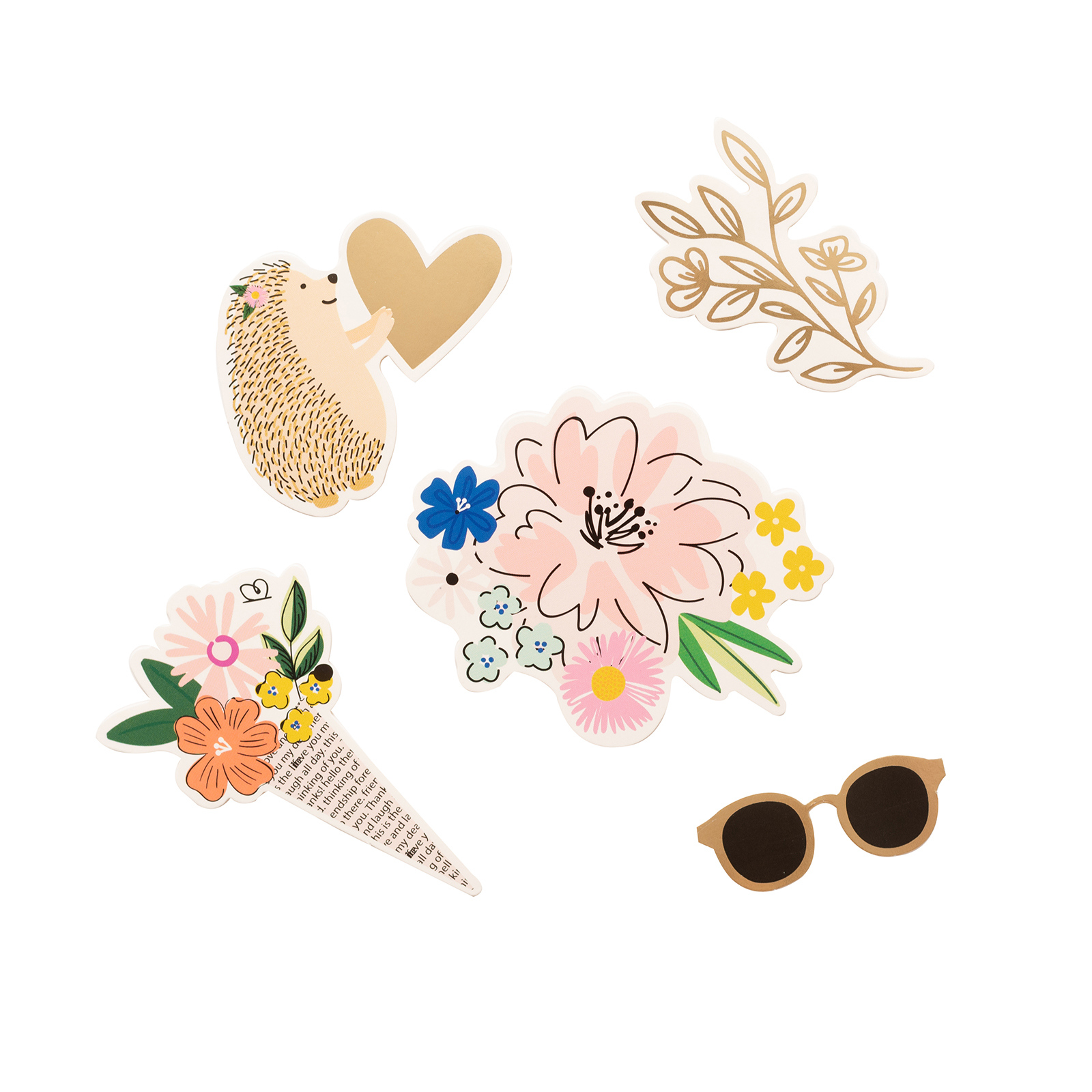 736800 - Embellishment - Pb - Jh - Hey, Hello - Ephemera Icons - Gold Foil (40 Piece) - Imagen 2