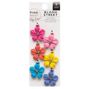 310975 - WR - Charms -Pp - PE - Bloom Street - Flower - Metal (6 Piece)