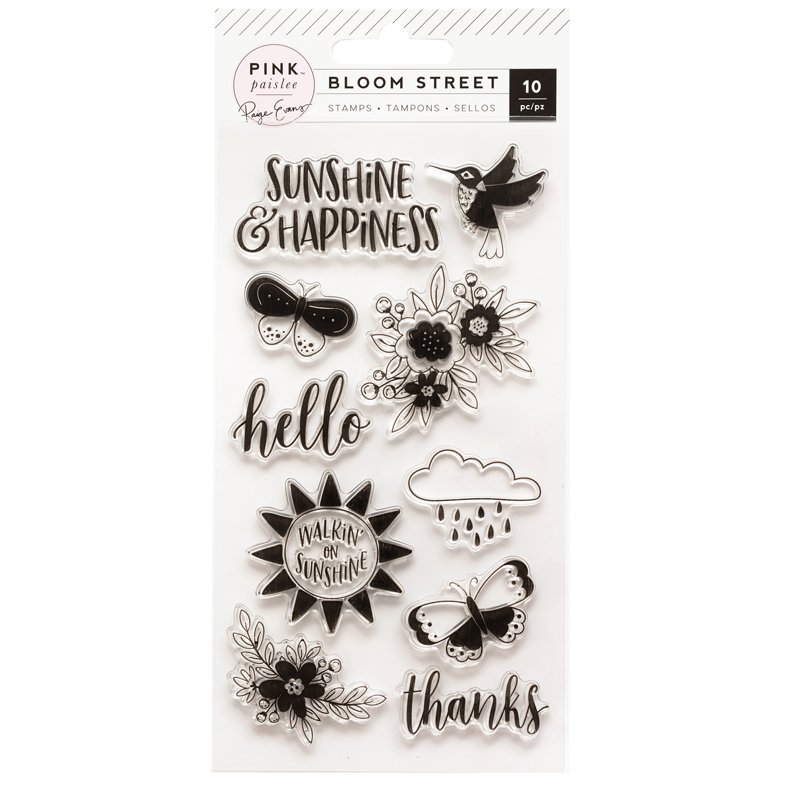 310979 - Bloom street - Sellos Acrílicos (10 Piezas)