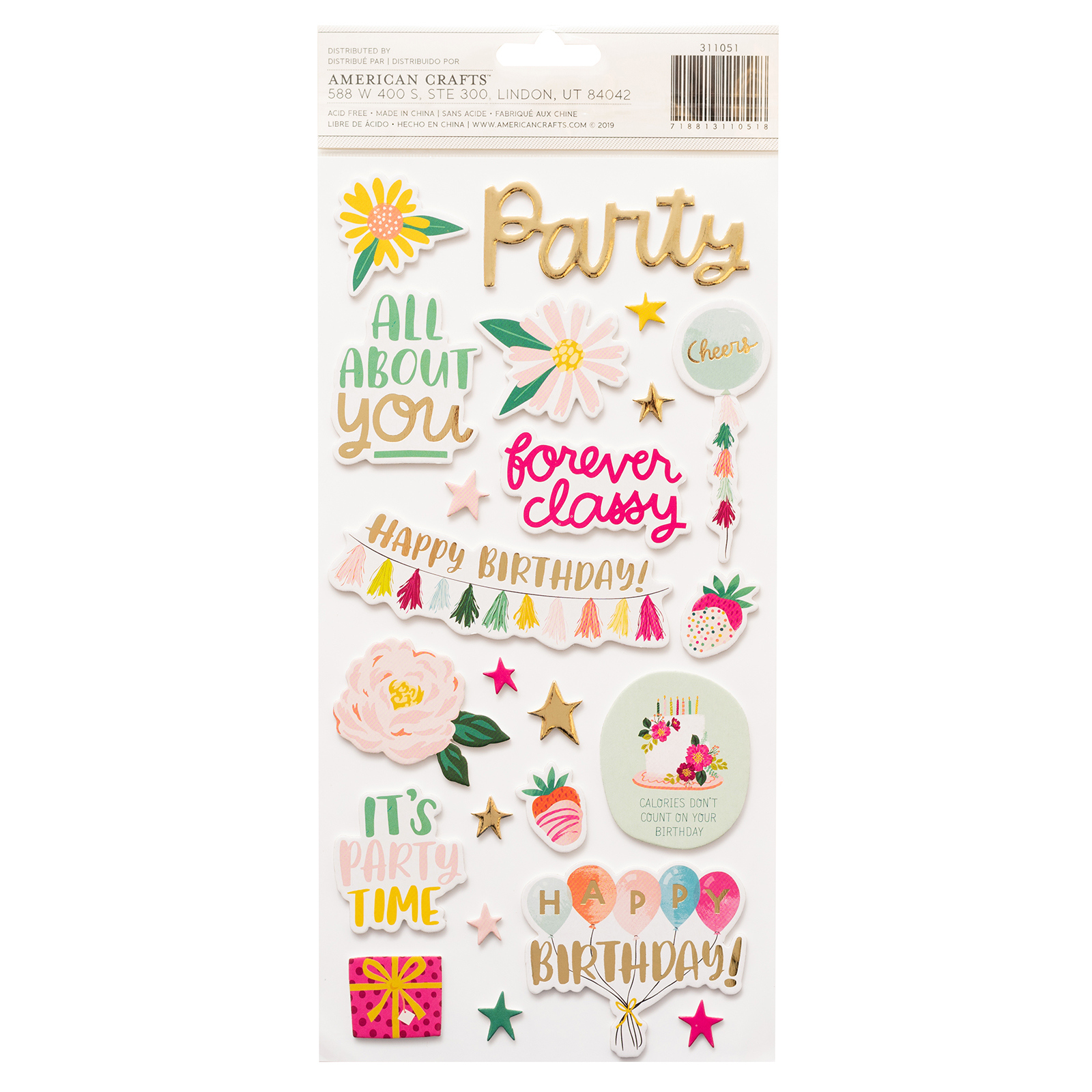 311051 - Thickers - And Many More - Party Time - Foam - Foil (42 Piece) - Imagen 3