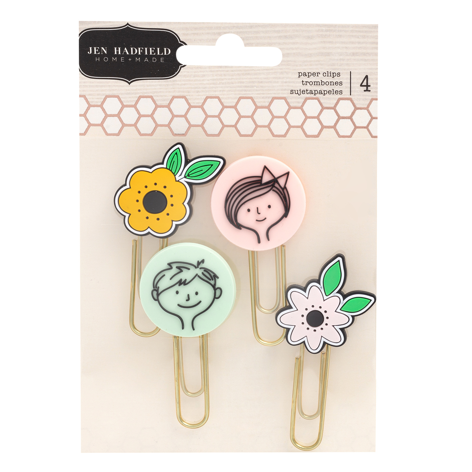 734192 -WR - Icon Paperclips Pb - Jh - This Is Family  - Rubber And Metal (4 Piece)