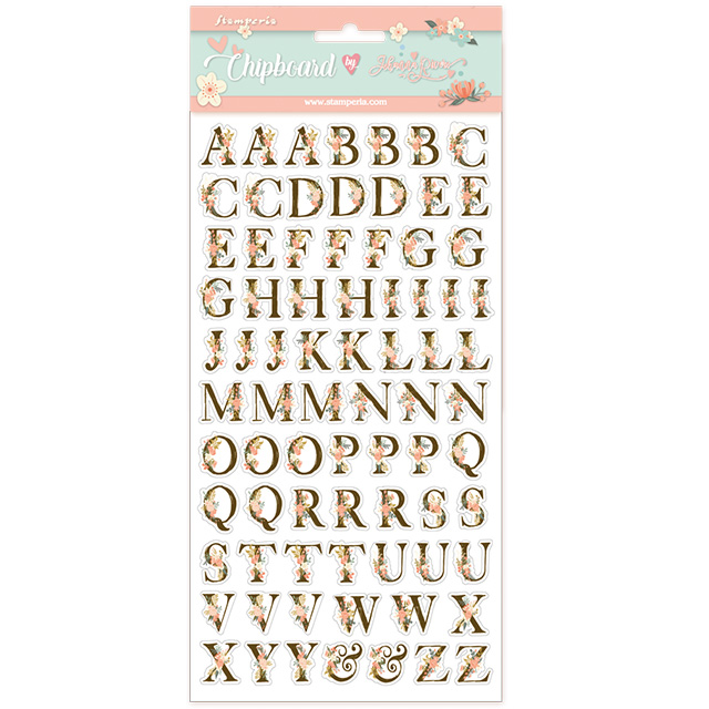 DFLCB10 - Johanna Rivero - Chipboard Abecedario - Love Story