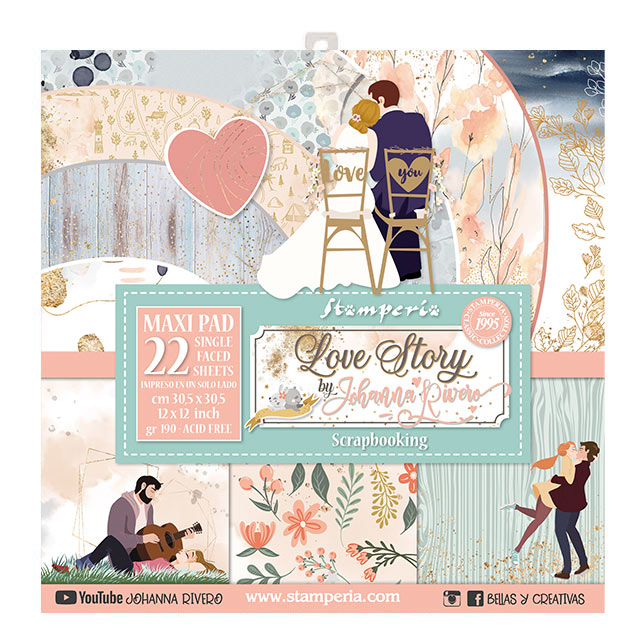 SBBXLB07 - Johanna Rivero - Love Story Colección 22 Papeles (una cara)