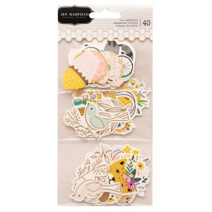 736800 - Embellishment - Pb - Jh - Hey, Hello - Ephemera Icons - Gold Foil (40 Piece)