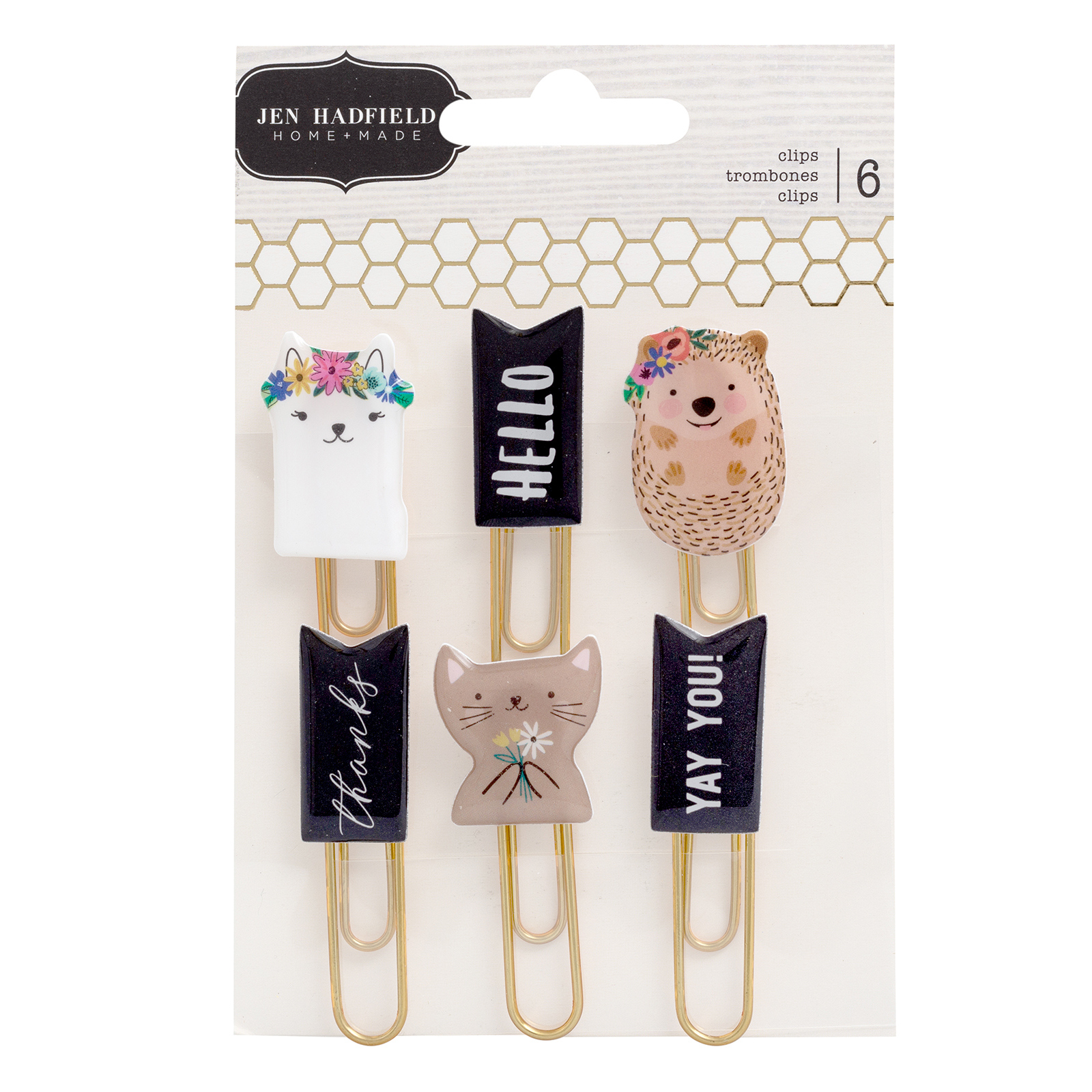 736802 - WR - Paperclips - Pb - Jh - Hey, Hello - Gold Foil (6 Piece)