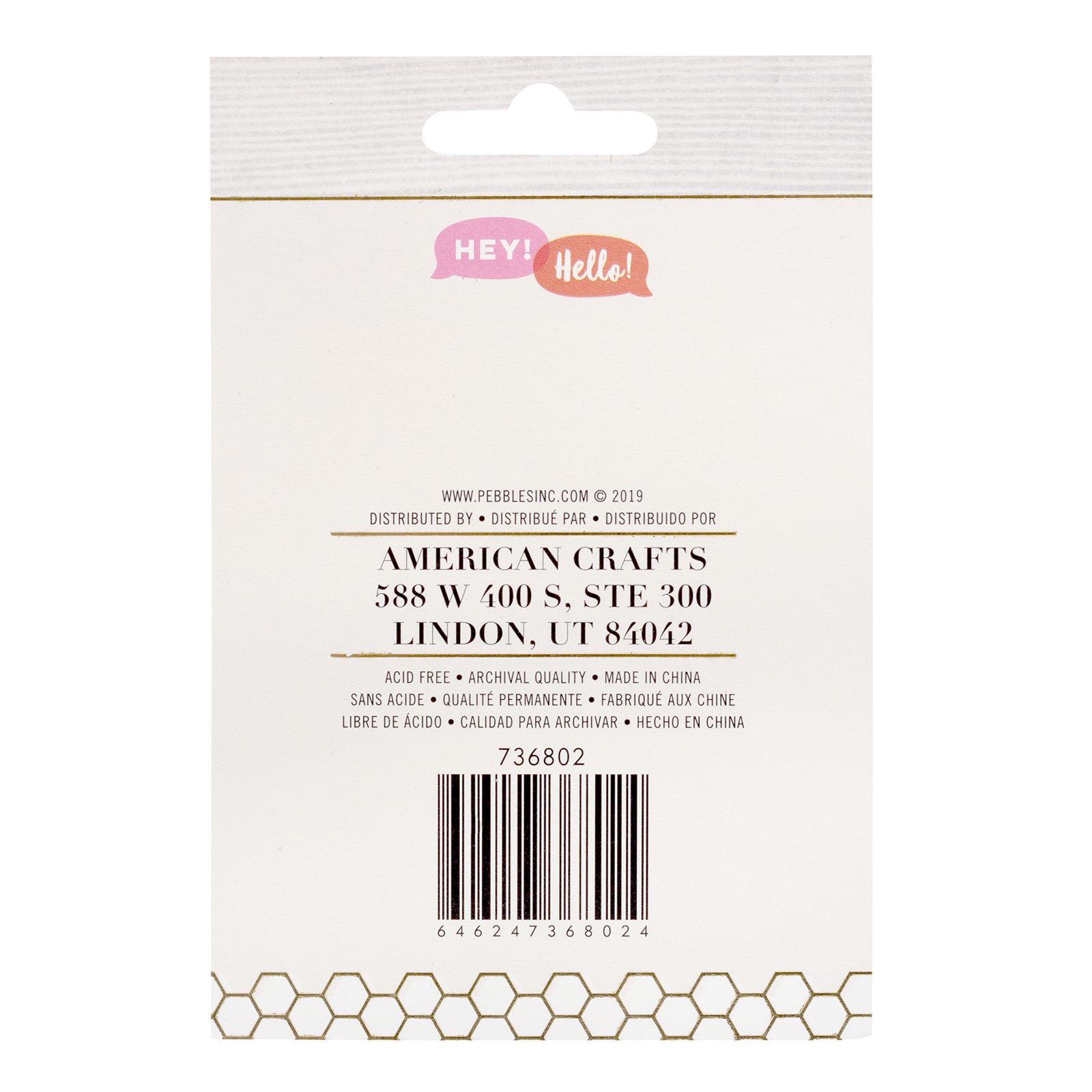 736802 - WR - Paperclips - Pb - Jh - Hey, Hello - Gold Foil (6 Piece) - Imagen 3