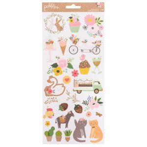 736822 - Sticker - Lovely Moments - 6 X 12 - Sticker Sheet - Gold Foil (62 Piece)