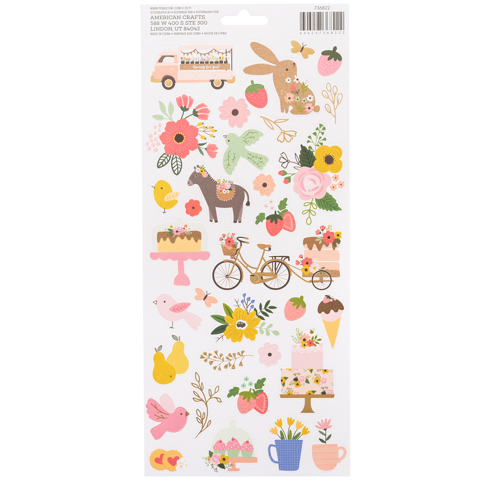 736822 - Sticker - Lovely Moments - 6 X 12 - Sticker Sheet - Gold Foil (62 Piece) - Imagen 3