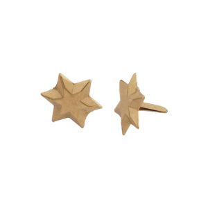 CI91104 - Brads - Estrella de 6 puntos dorada cepillada