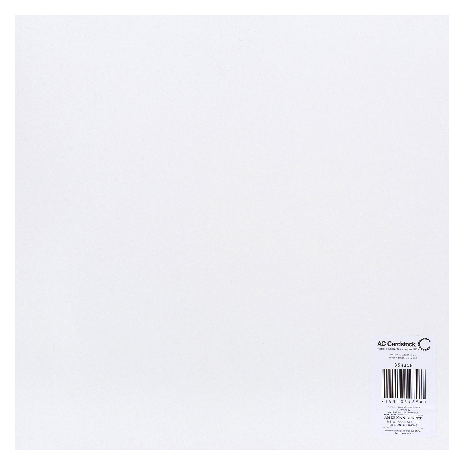 354358 - AC - Brillo Oropel Plata – 12×12 - Imagen 2