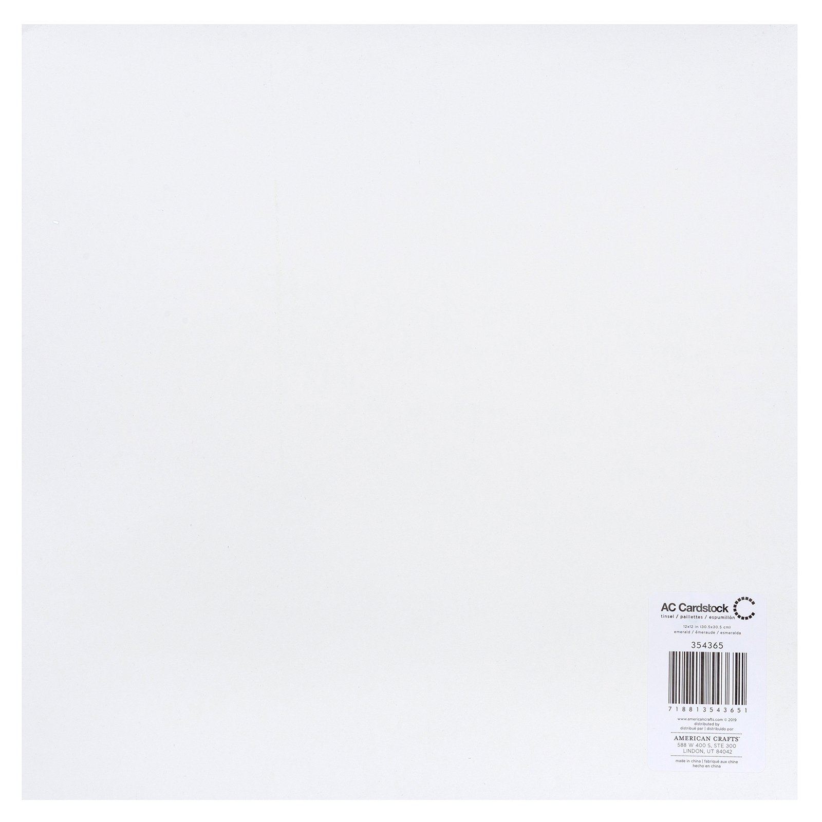 354365 – AC - Brillo Oropel Esmeralda – 12×12 - Imagen 2