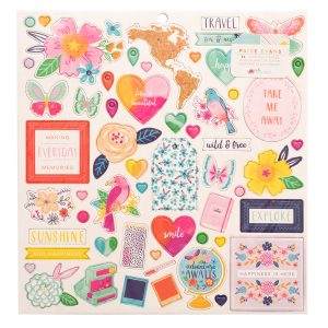 369775 - WR - Chipboard Go The Scenic Route - 12x12 - Ac - Pe - (64 Piezas)