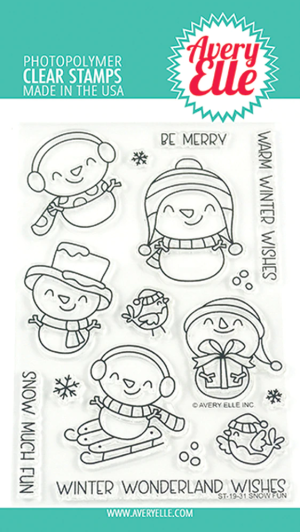 ST-19-31 Diversión en la nieve - Sellos transparentes