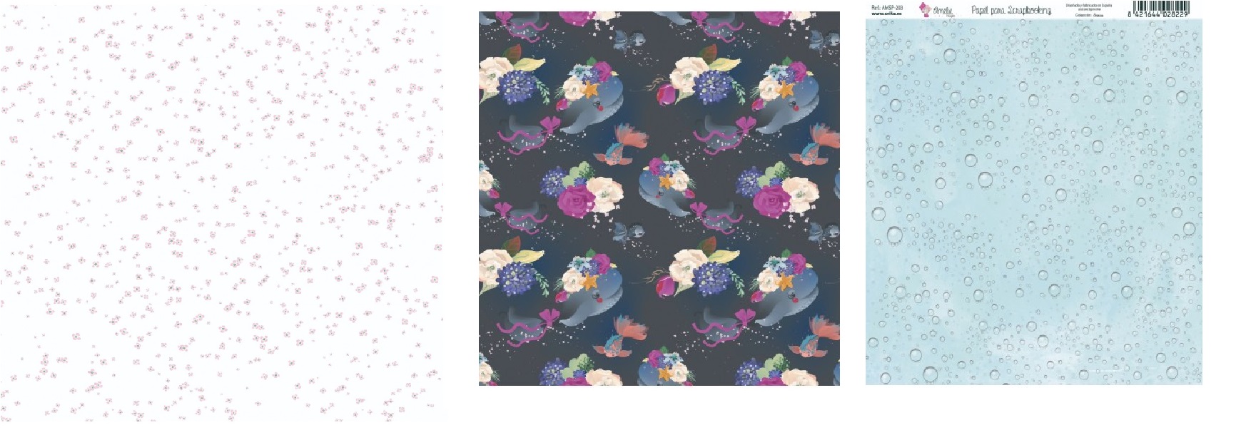 Kit-01033  Amelie - Sirenas (Set 8 Papeles) - Imagen 4