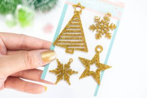 bisuteria-jr-05 - Johanna Rivero - Metacrilato Oro Purpurinoso Árbol y estrellas de navidad