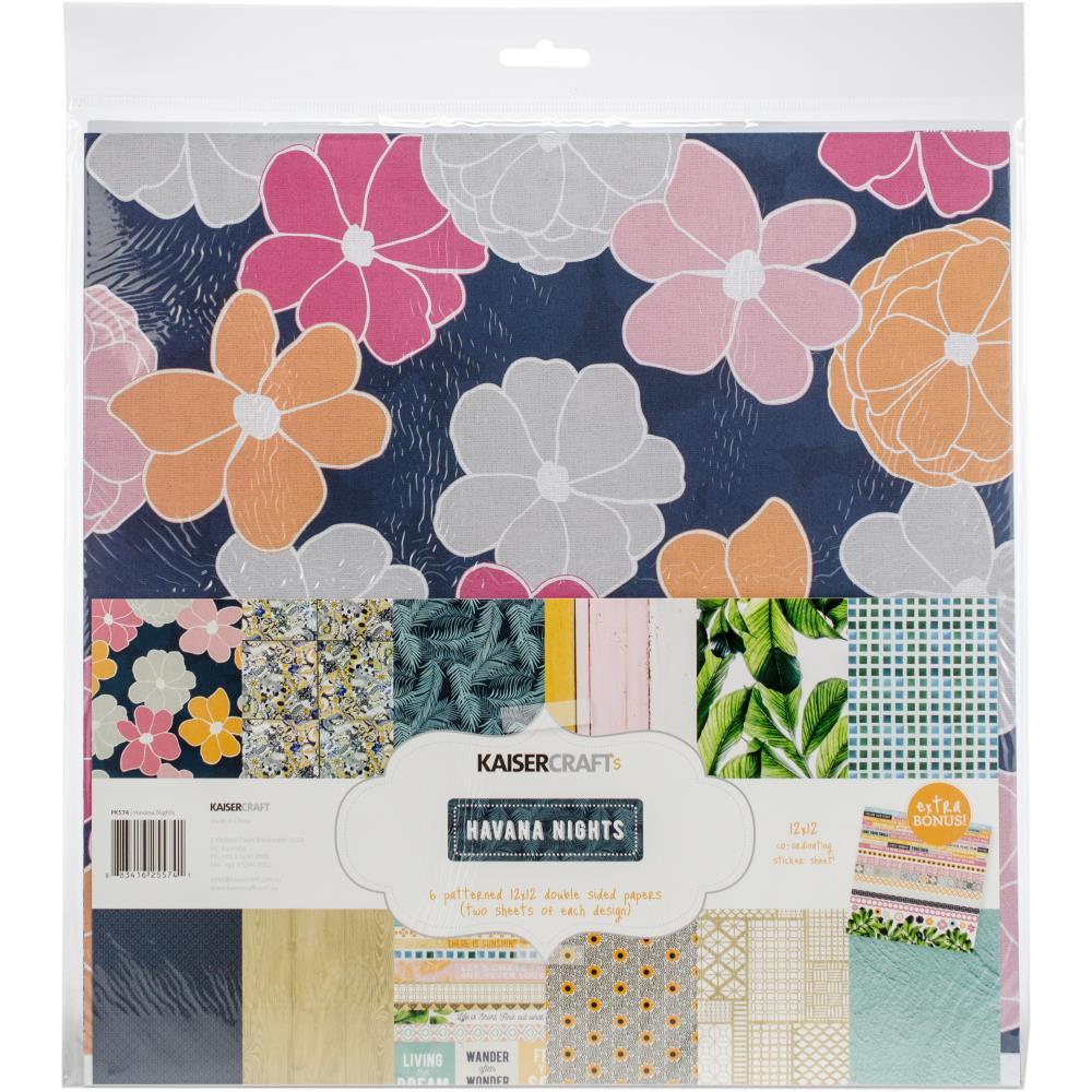PK574 - Kaisercraft  Noches Habana 12 "X12" 12 / Pkg - Imagen 2
