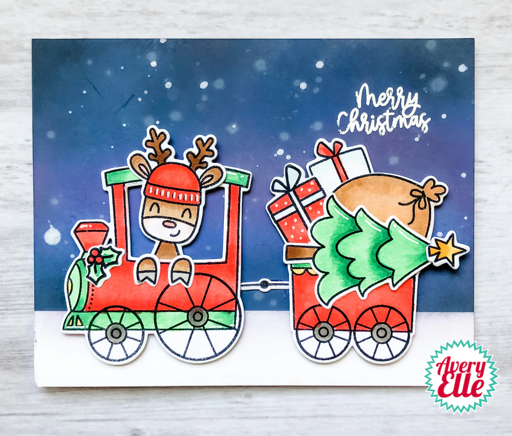 ST-20-30 Tren navideño Peek-a-Boo - Sellos transparentes - Imagen 2