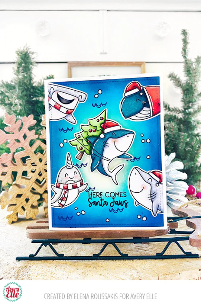 ST-20-31 Santa Jaws - Sellos transparentes - Imagen 5