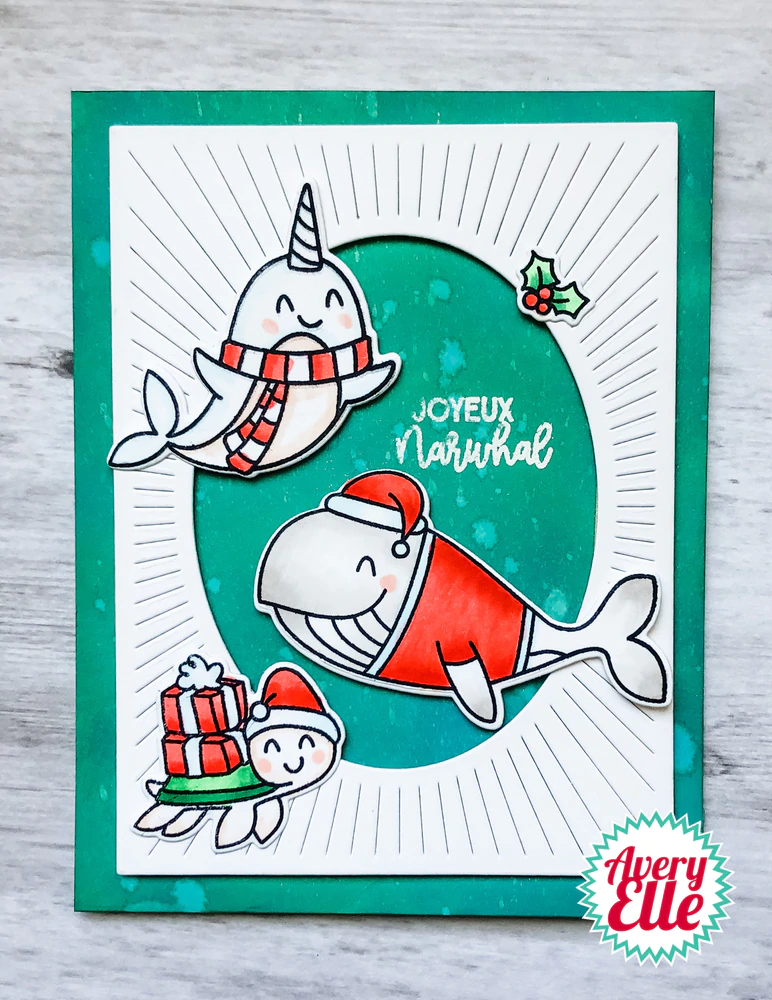 ST-20-32  Joyeux Narwhal - Sellos transparentes - Avery Elle - Imagen 2