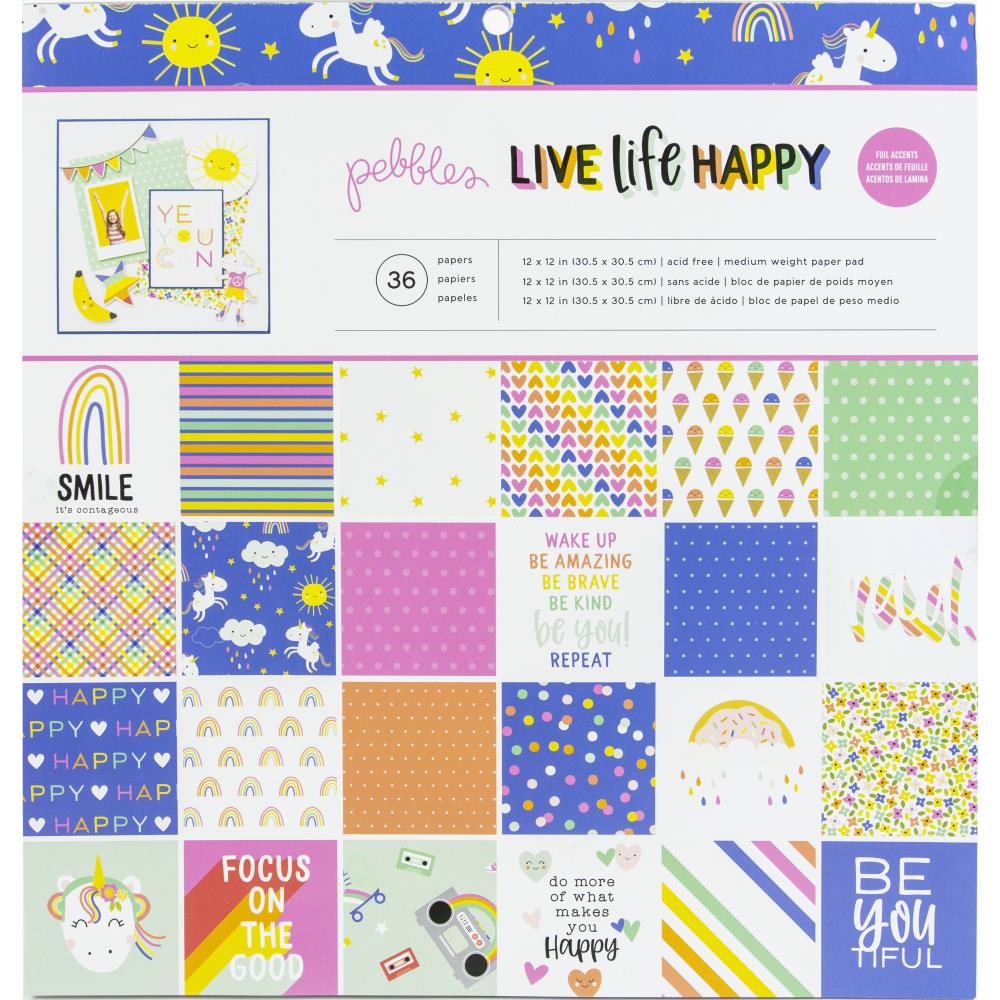 736918 - AC - Live Life Happy, 18 diseños / 2 cada uno