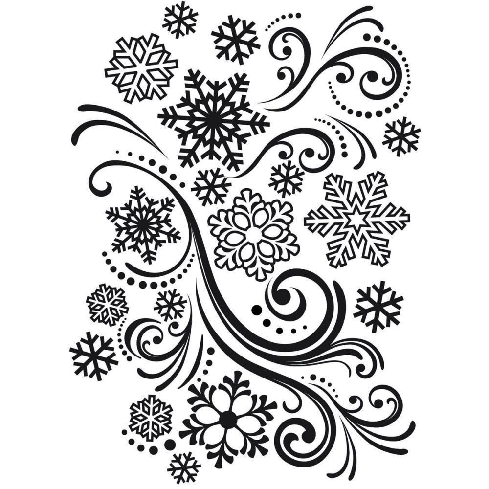 EB12-18-39 Snowf SWRL-Embossing Folder