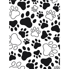 EB12-18-03 Paw P BKGD-Embossing Folder