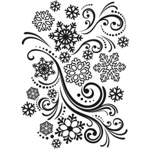 EB12-18-39 Snowf SWRL-Embossing Folder