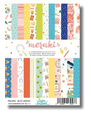PBL0053 - Lora Bailora - Meraki Block de 24 papeles de 15.2 x 20.3 cm