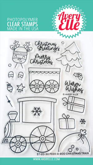 ST-20-30 Tren navideño Peek-a-Boo - Sellos transparentes