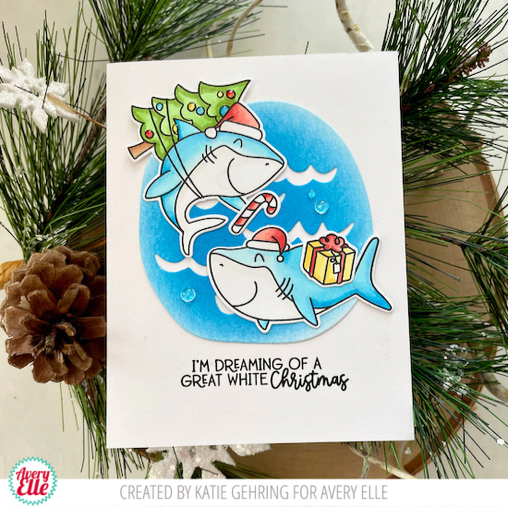 ST-20-31 Santa Jaws - Sellos transparentes - Imagen 4