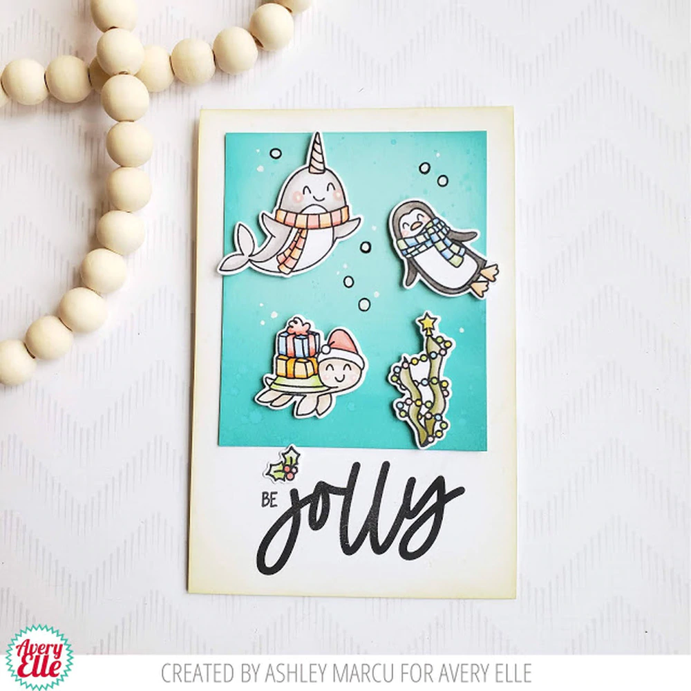 ST-20-32 Joyeux Narwhal - Sellos transparentes - Avery Elle - Imagen 3