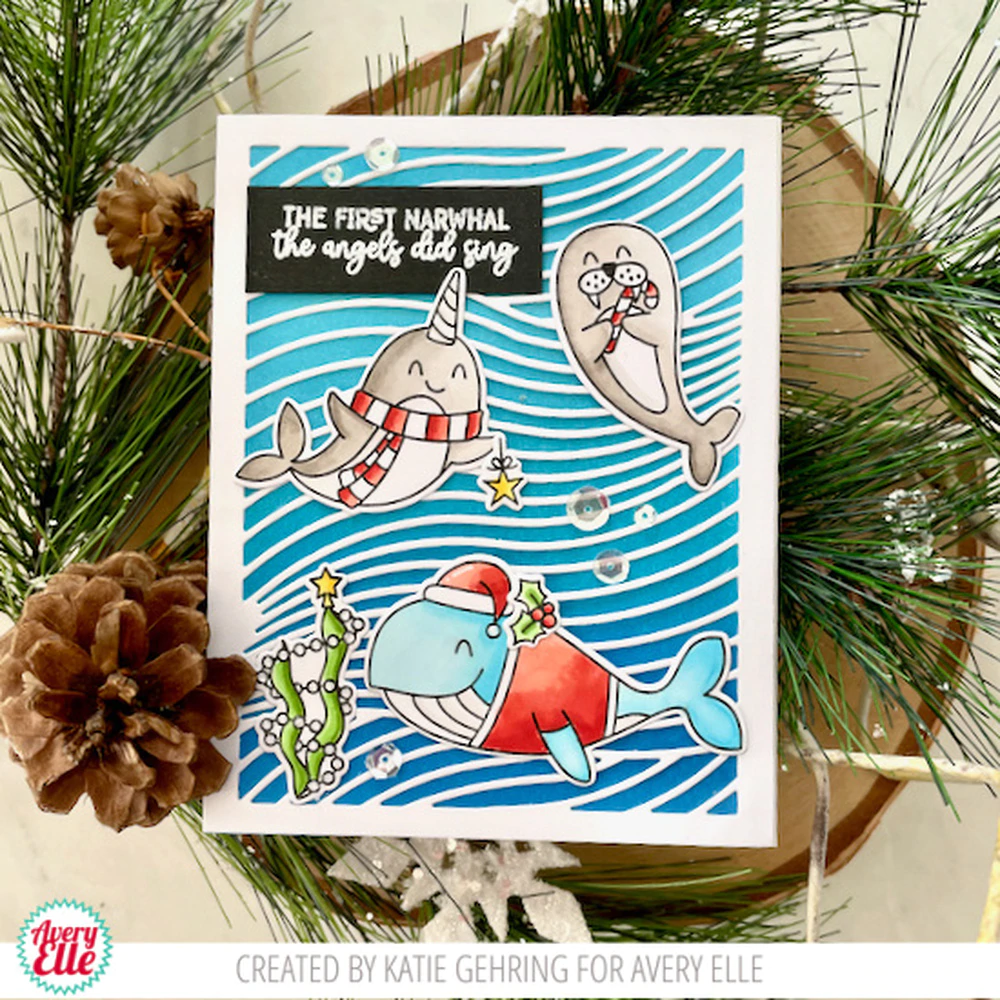 ST-20-32 Joyeux Narwhal - Sellos transparentes - Avery Elle - Imagen 4