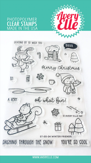 ST-20-34 Winter Friends - Sellos transparentes