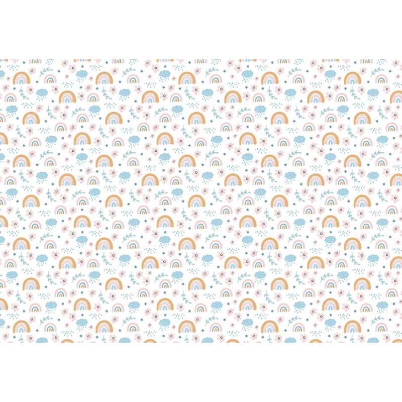 pfy-3504 - Paper for you - Rainbow Flowers - Lino Decorado  70 x 50