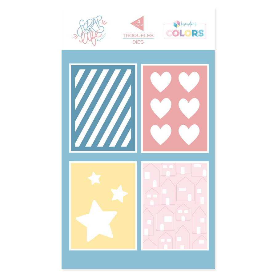 TQKM000075 - Kimidori Colors Scrap Your Life Tarjetas 3x4 decoradas