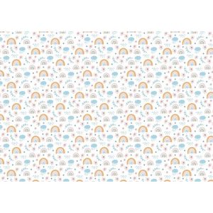pfy-3504 - Paper for you - Rainbow Flowers - Lino Decorado 70 x 50
