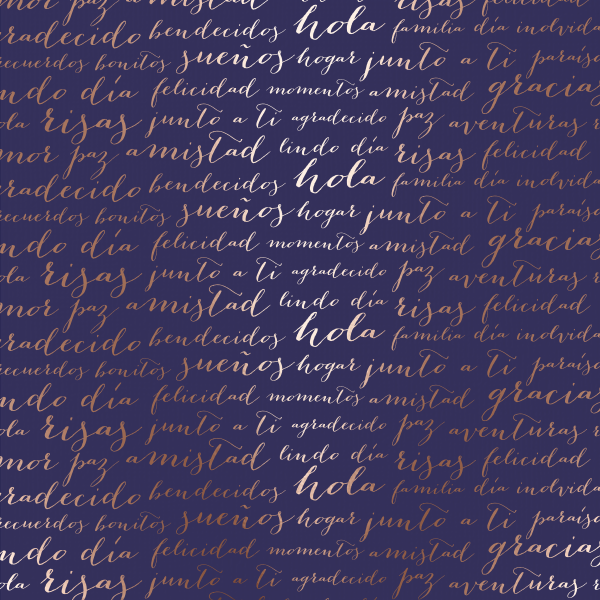 p-041-cf Cartulina Azul letras en foil oro rosa - Papelmanía