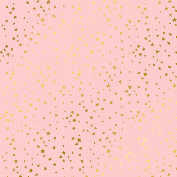 p-090-cf - Papelmanía Cartulina Estrella Rosa foil Dorado