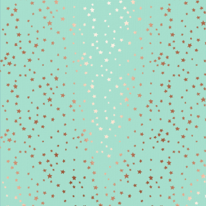 p-091-cf - Papelmanía Cartulina Menta con estrellitas en foil oro rosa