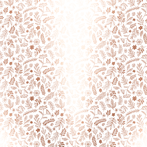 p-131-cf - Papelmanía Cartulina Ramitas Blanca foil Oro Rosa