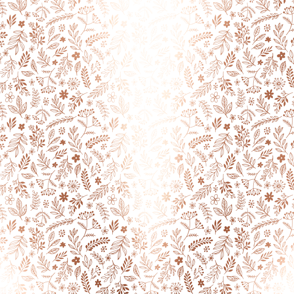p-131-cf - Papelmanía Cartulina Ramitas Blanca foil Oro Rosa