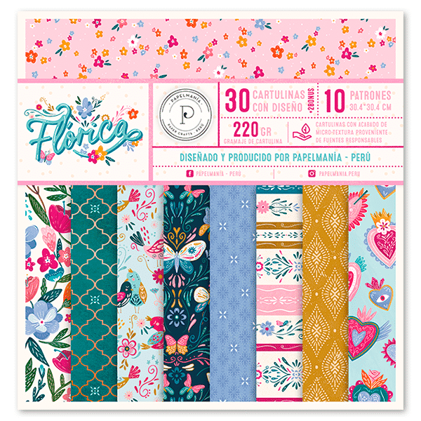 kit-Flórica-p Papelmanía - Block de cartulina Flórica